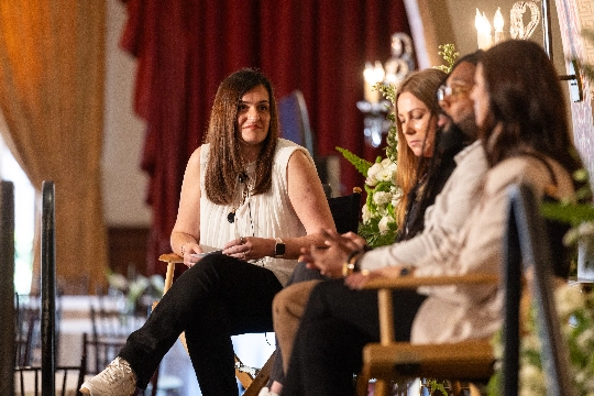 Panel discussion at a hotel conference venue